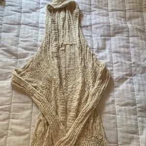 Hooded, Crochet, Cardigan